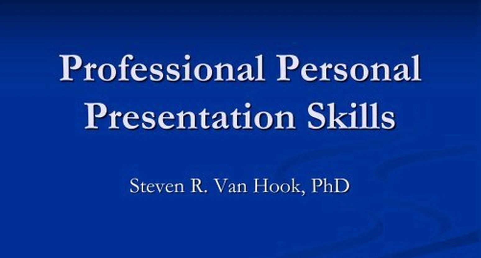 Professional presentation skills training